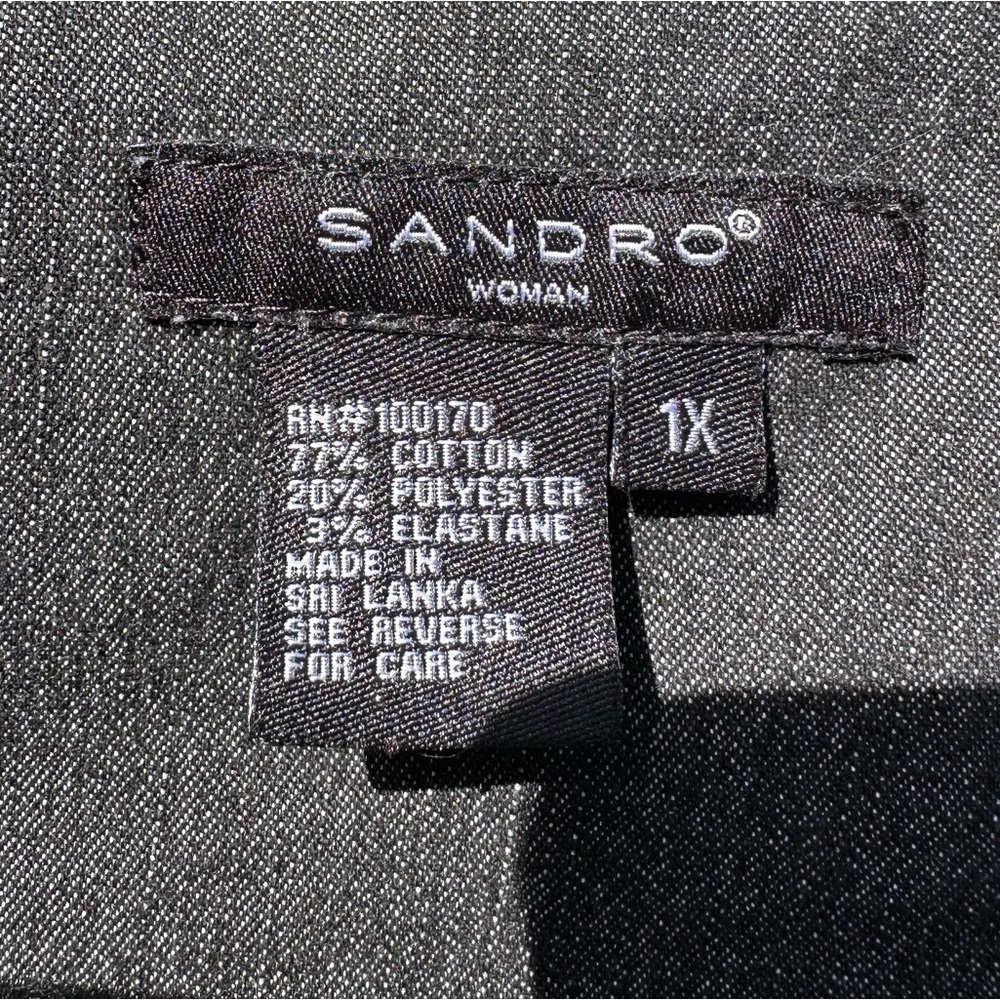 Sandro Women’s Charcoal Full Zip Drawstring Waist Utility Jacket - Picture 3 of 7